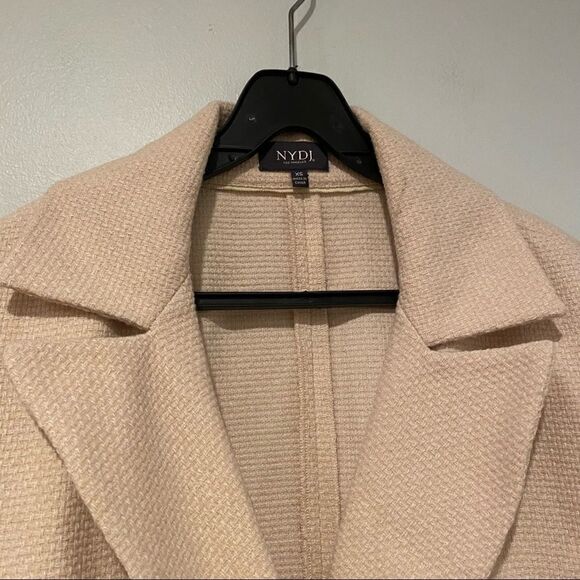 NYDJ Blush Pink Tweed Double Breasted Blazer Size XS - Picture 3 of 7